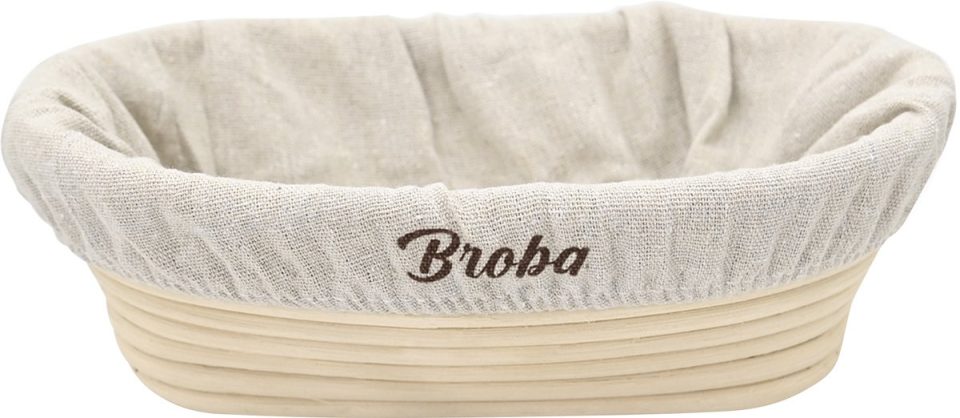 Broba rijsmand Ovaal Rijsmandje voor Broodbakken inclusief Deegkleed 25 cm