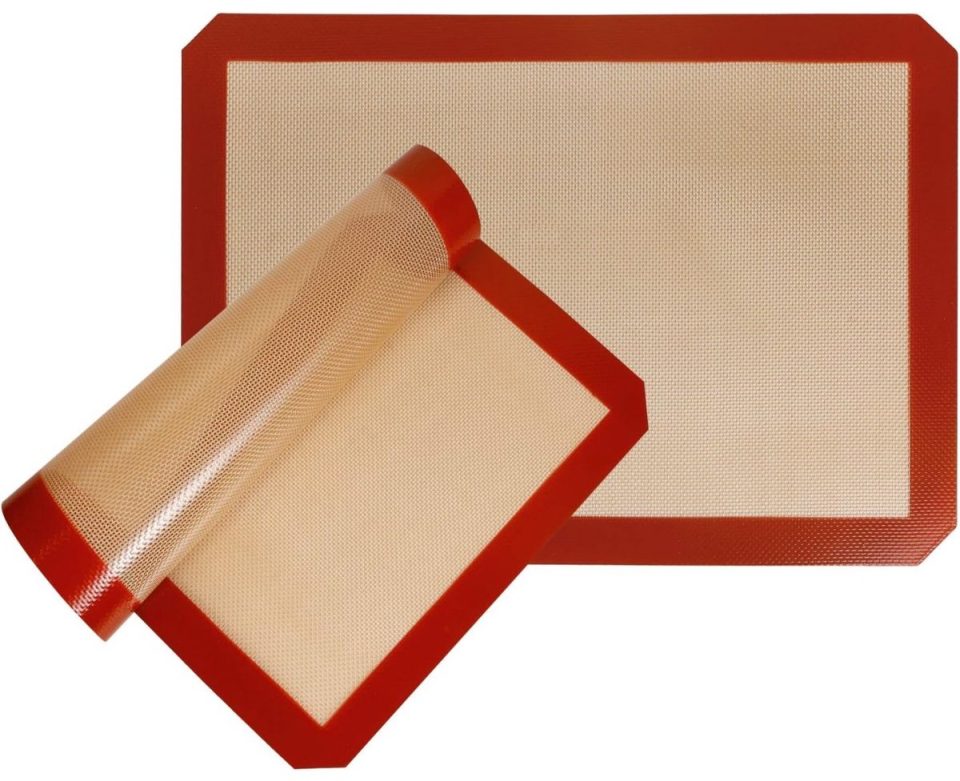 Tovbmup bakmat Siliconen Ovenmat van glasvezel Beige 42 x 30 cm (2 stuks)