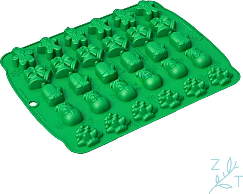 ZijTak chocoladevorm Kerstvorm 30 figuurtjes Groen