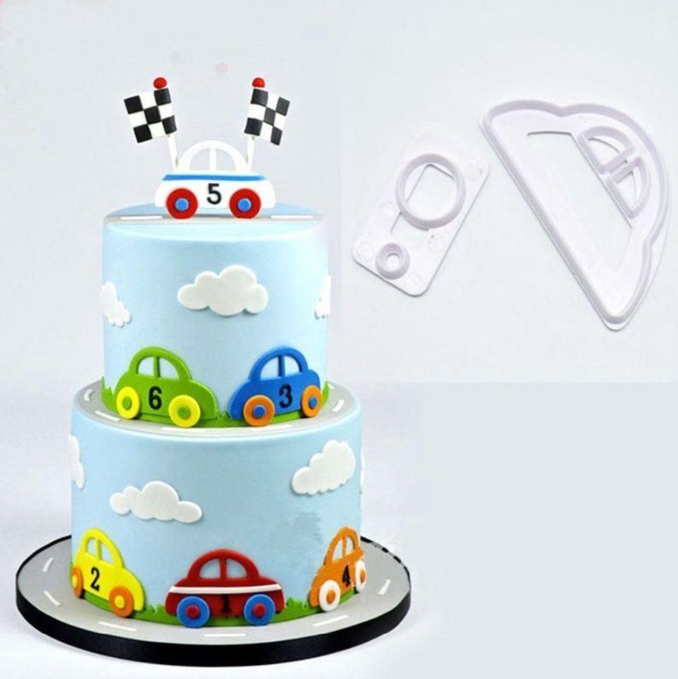Ardran & Tookar fondant auto uitsteekvorm (2 stuks)