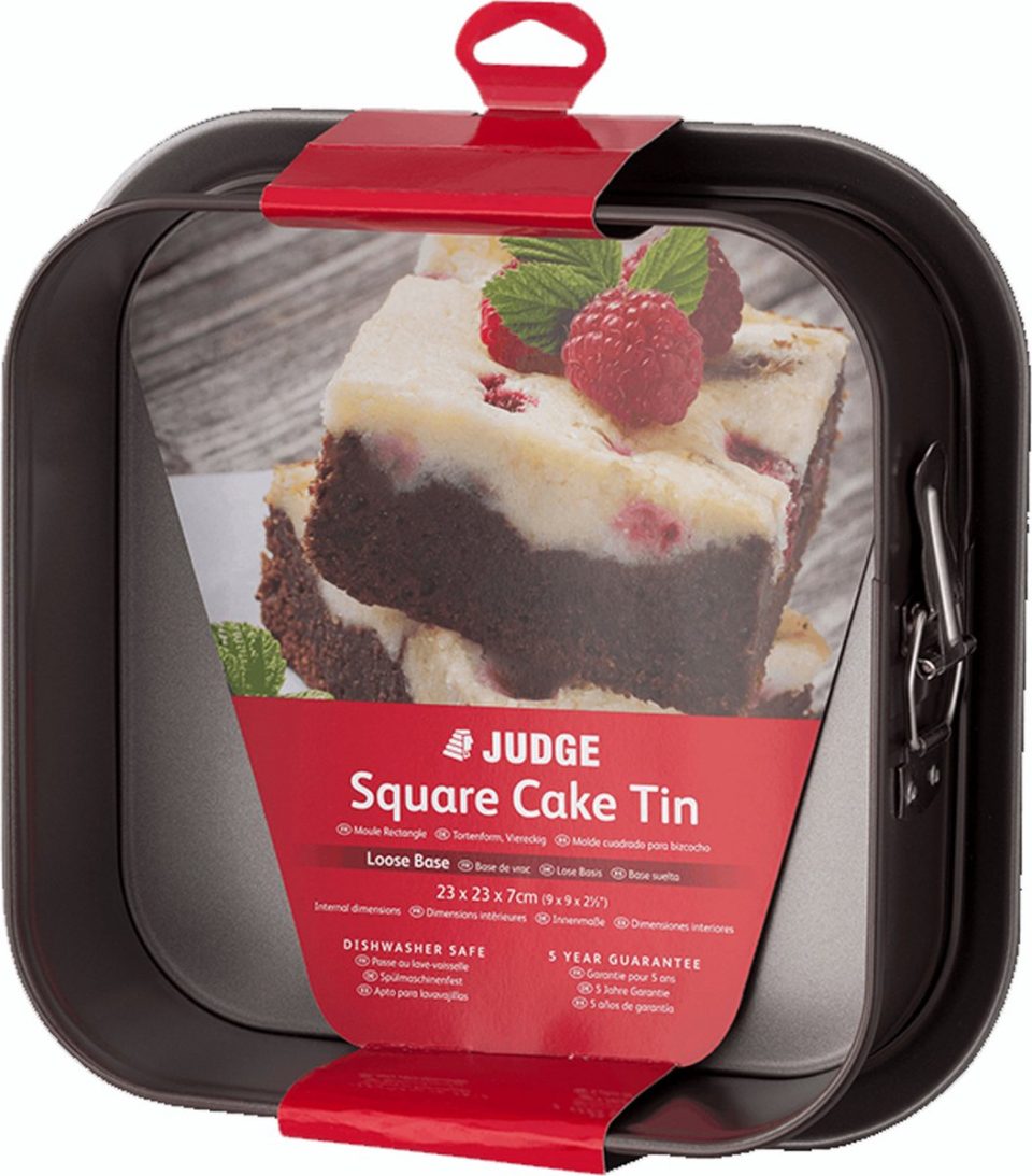 Judge springvorm vierkant 23 x 23 x 7(h) cm