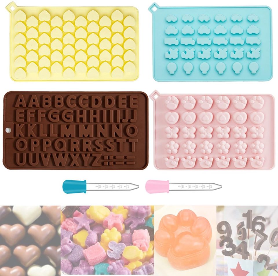 Ibenzoa Creatieve Siliconen Vormenset voor Chocolade (4 stuks)