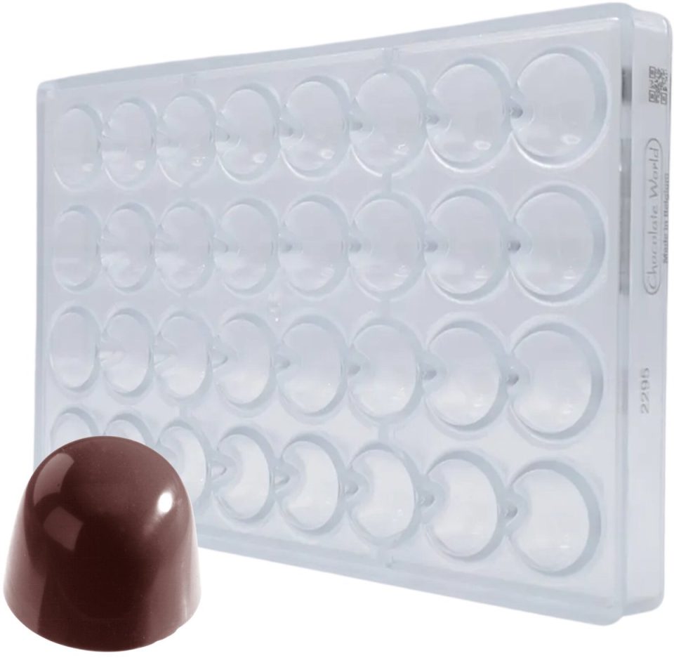 Chocolate World chocoladevorm Kegel Ø Polycarbonaat Pralinevorm 29 x 21 mm