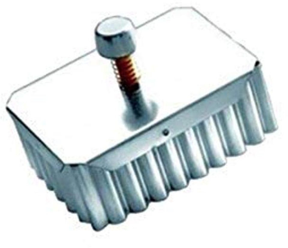 Ibili koekjesvorm rechthoekig/gegolfd zilver 6 x 4,5 cm 6 x 4,5 x 6 cm