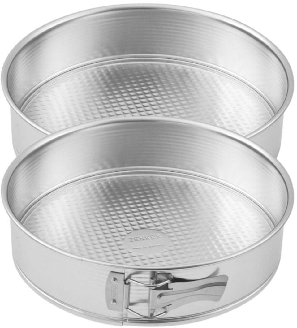 Zenker 9341750 Set van 2 springvormen van getinplateerd staal Zilver 26 cm