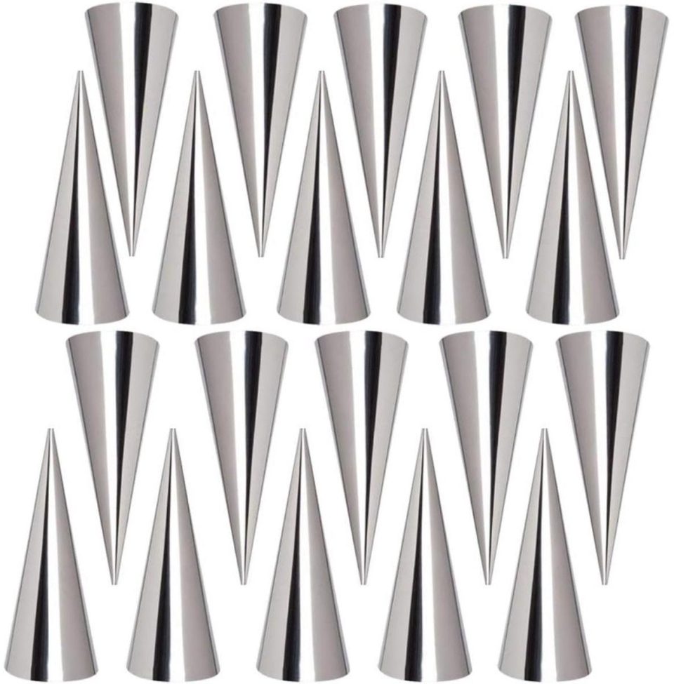 GelldG Ijshoorn mallen Zilver 3 x 3 x 12 cm (20 stuks)