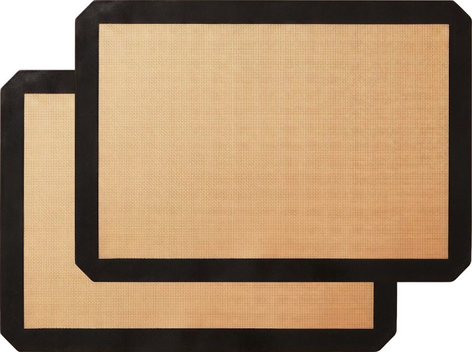 JVS Products bakmatten Siliconen Set van 2 Beige 42 x 29,5 cm