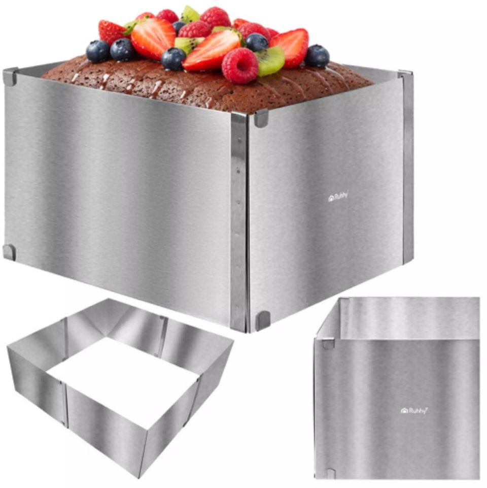 Ruhhy bakvorm RVS verstelbare rechthoekige 20 38 x 45 cm 15 cm