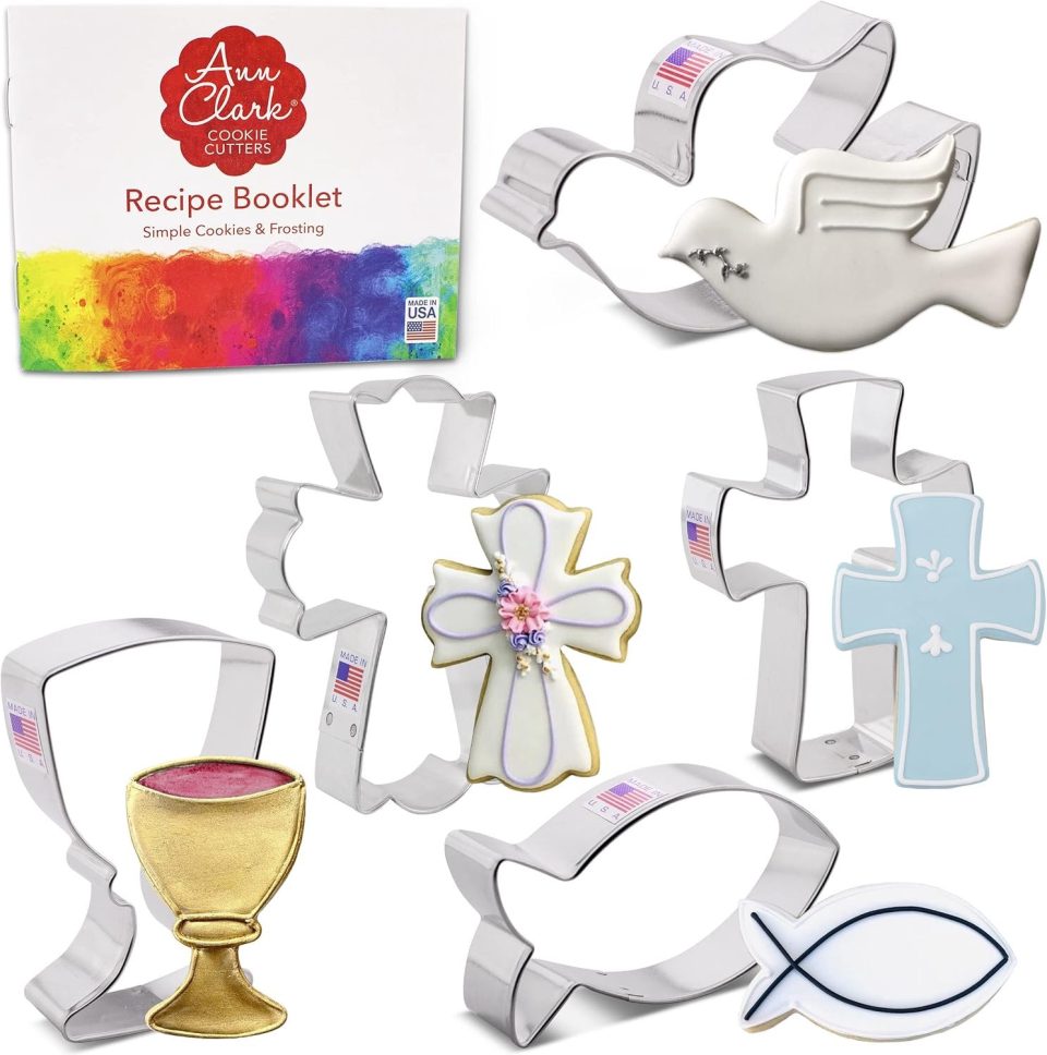 Ann Clark Cookie Cutters Ann Clark 5-delige Religieuze Koekjesvormpjes Set Communie, Pasen