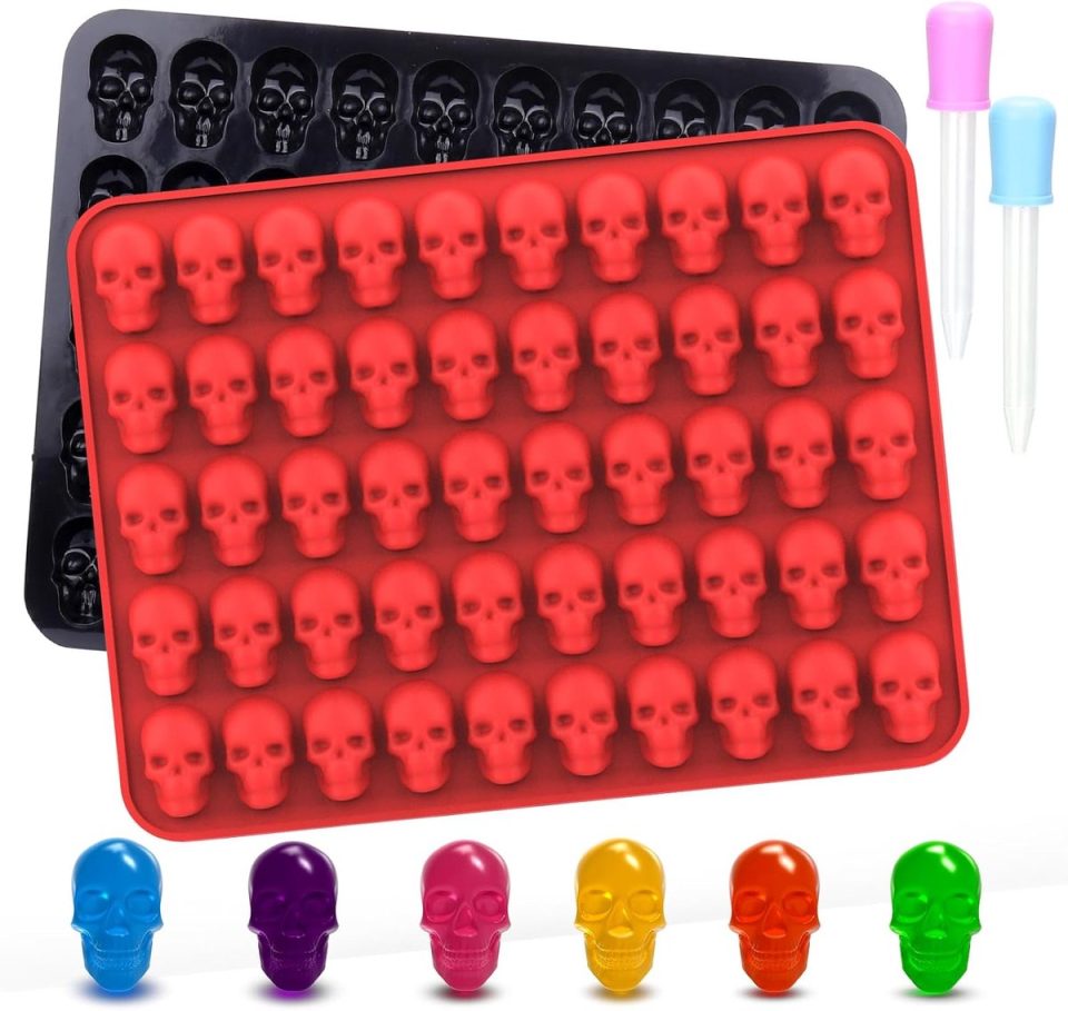 Daity Set van 2 Schedelchocolade siliconen mallen
