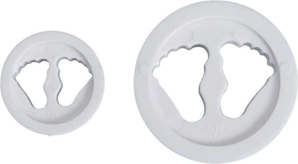 Ardran & Tookar uitsteekvorm Baby voetjes Fondant Uitstekers Set van 2