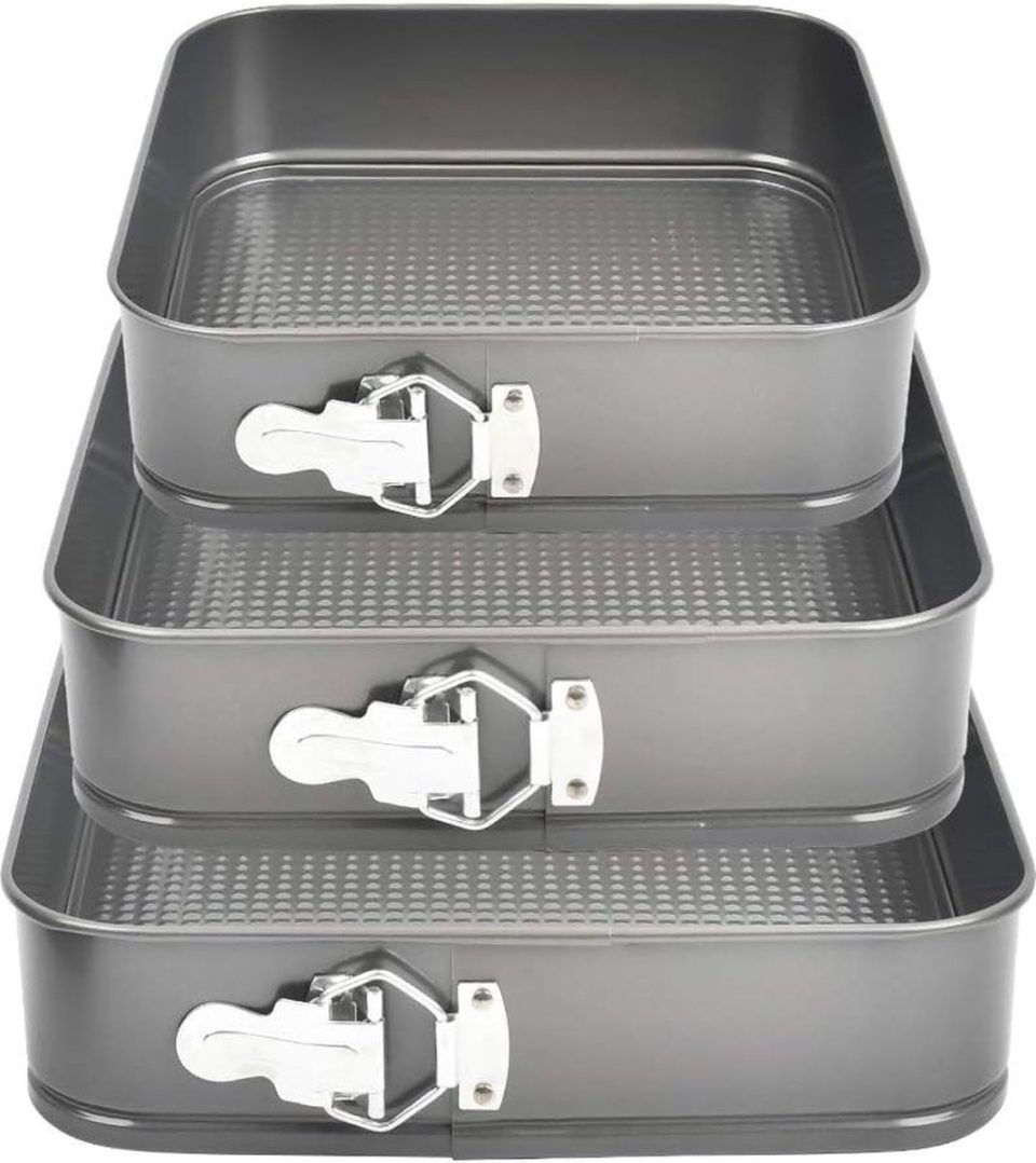 M.T.C 3 Bakvormen-Bakken-Cakevorm-24-26- -Vierkant 28 cm