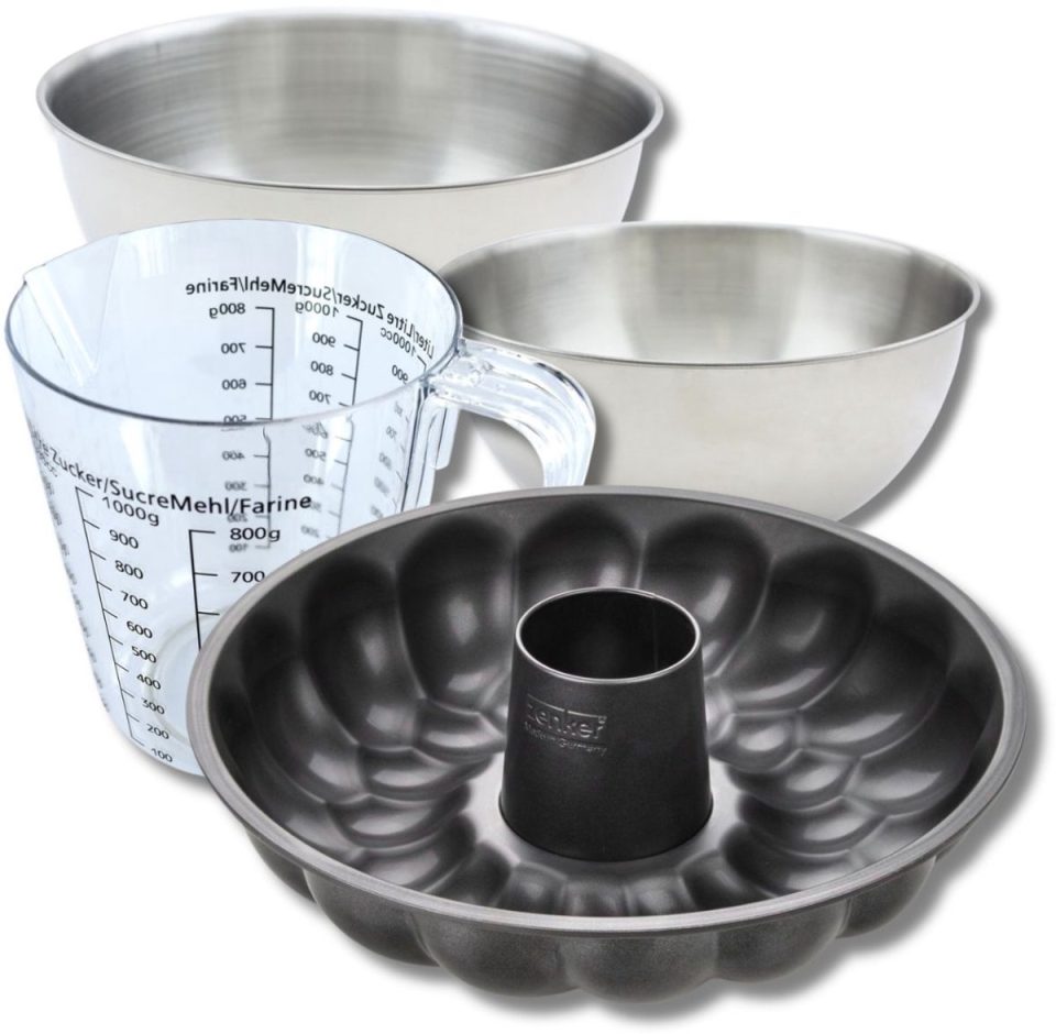 Zenker Bakset met schoorsteenbroodvorm 2 mengkommen 32 cm