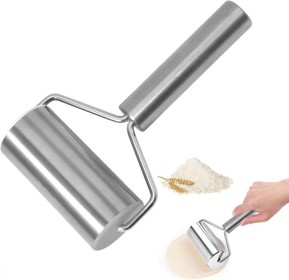 Bobypet deegroller Roestvrijstalen 10,3 cm