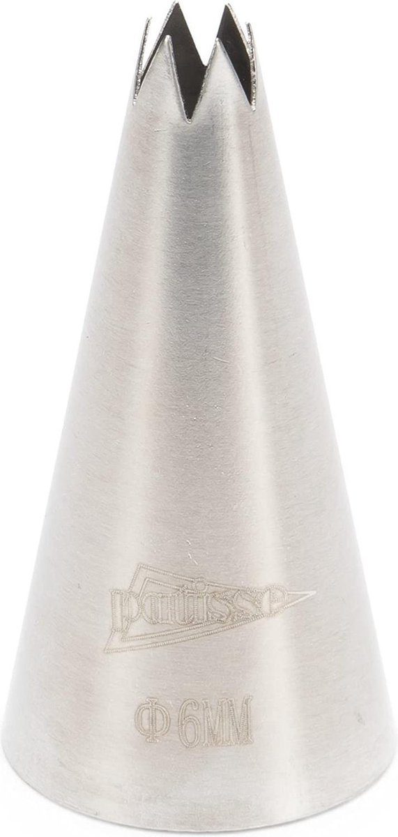 Patisse spuitmondje rvs ster 6 mm