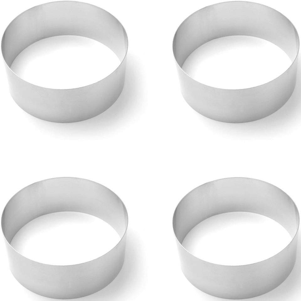 Hendi 512449 Serie Ronde Bakringen Set (4 stuks)