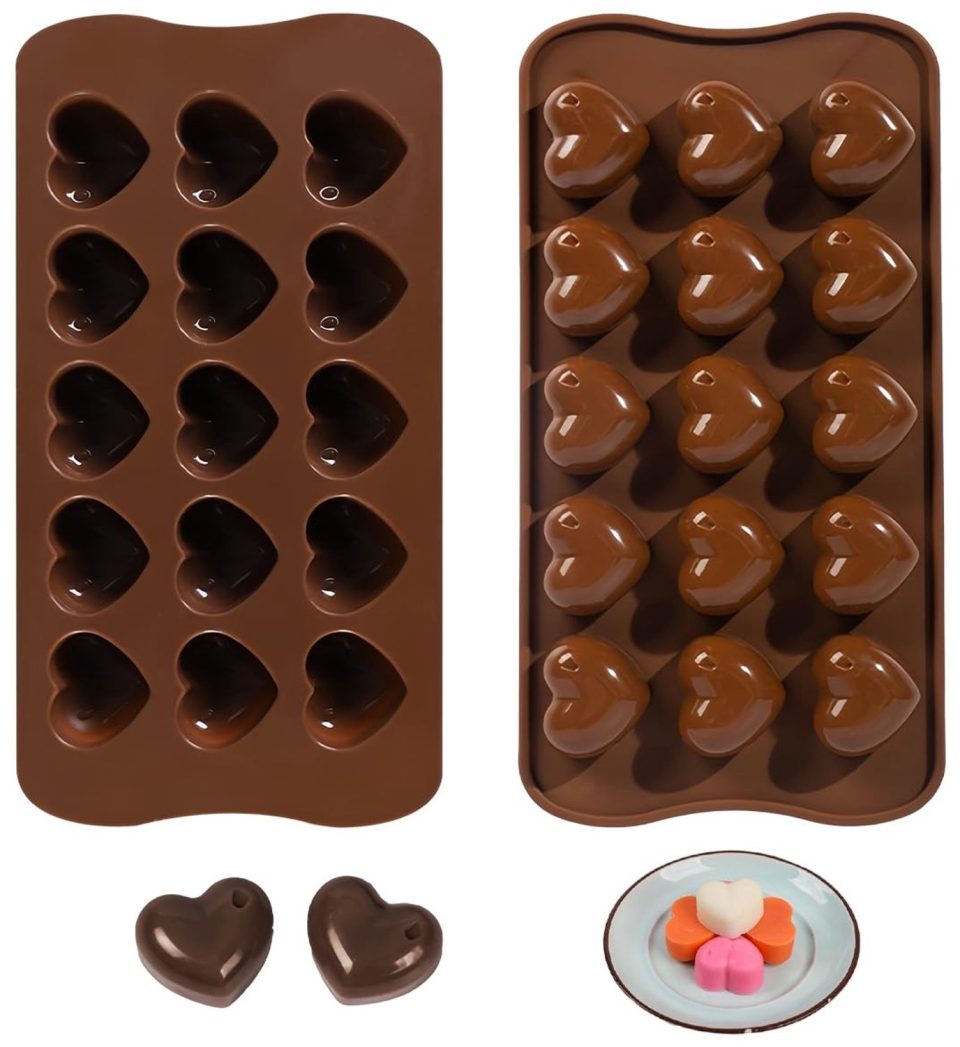 Famanu chocoladevorm Siliconen hart met 15 putten
