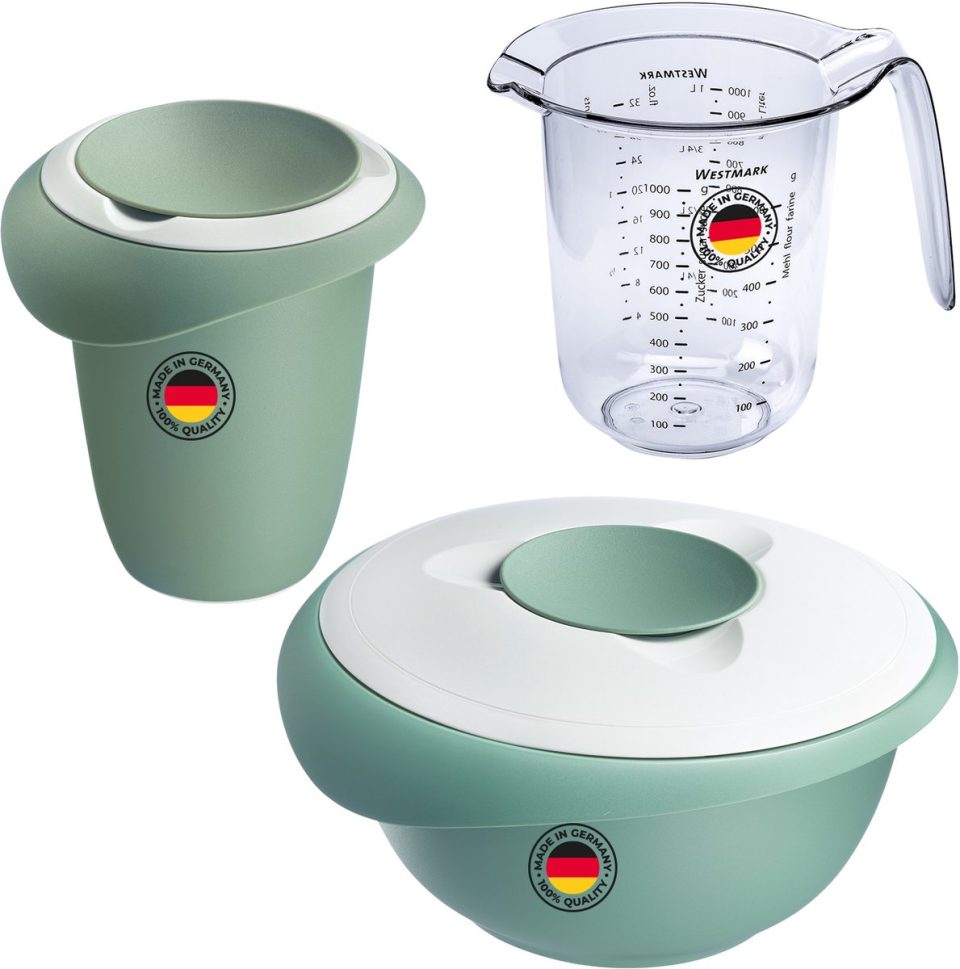 Westmark 3-delige bakset, mengkom + garde groen 2,5 l