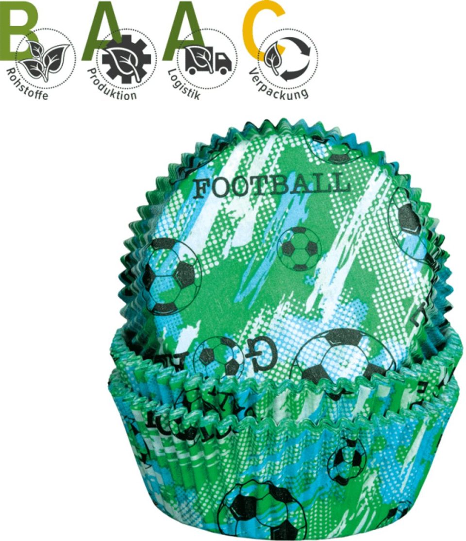 Tamipol Muffinvormpjes Voetbal 50 x 25 mm (60 stuks)