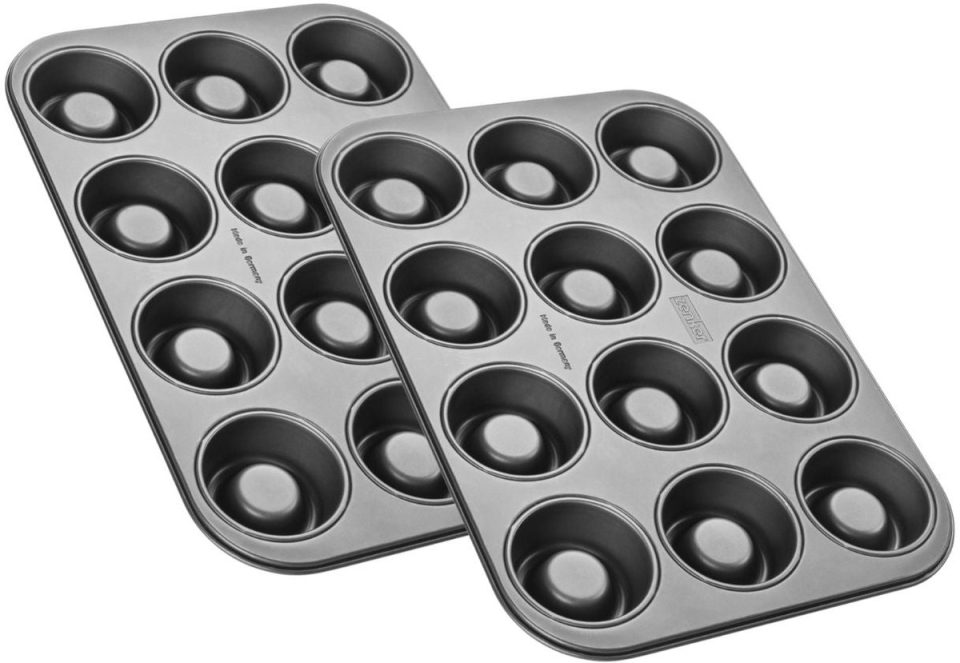 Zenker 9346850 Set van 2 Rumbabavormpjes, mini Zwart 38,5 x 26,5 x 3 cm