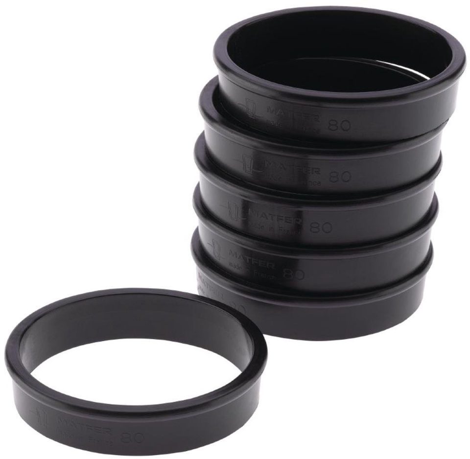 Matfer Bourgeat Exoglass Taartringen 80(Ø)mm (6 stuks)