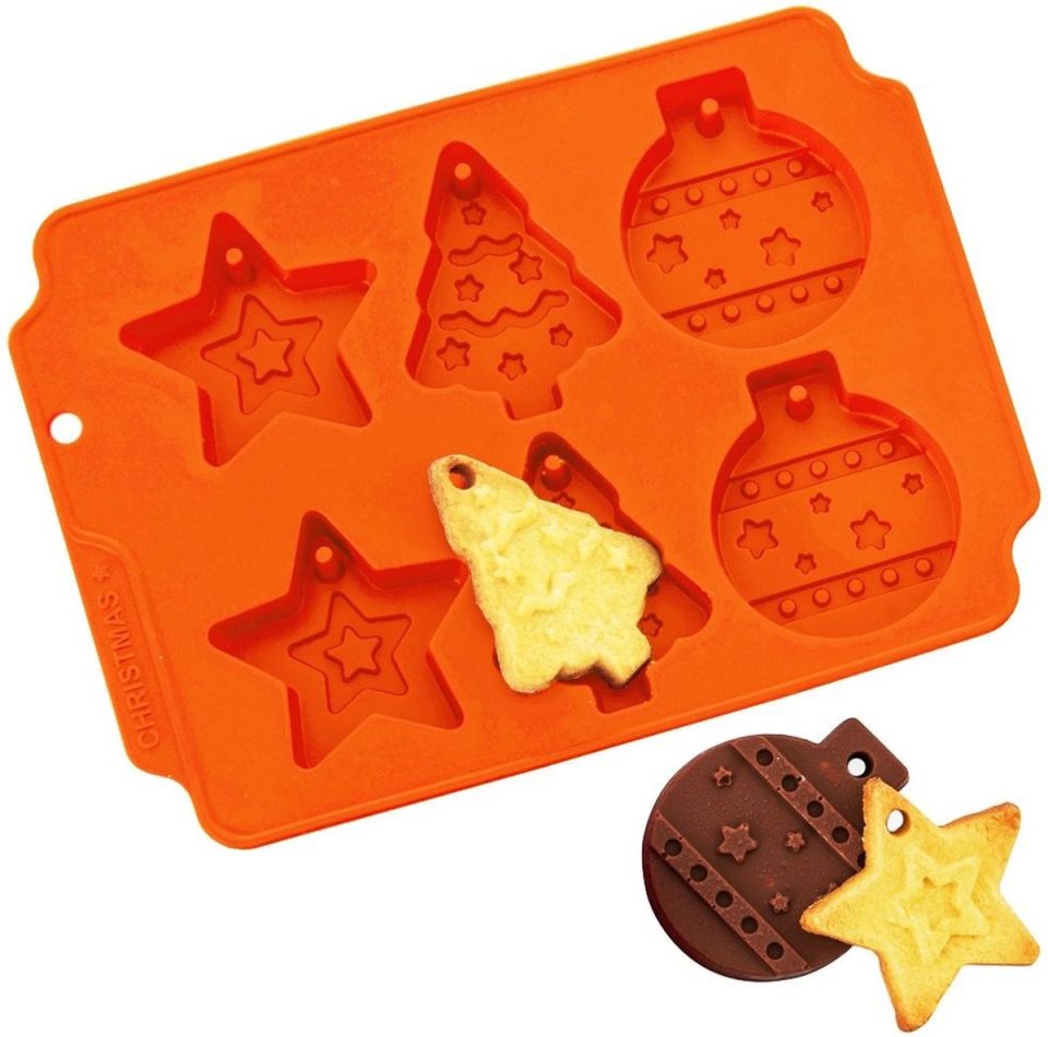 orion group Koekjesvorm Silicone Oranje Kerst sillinie