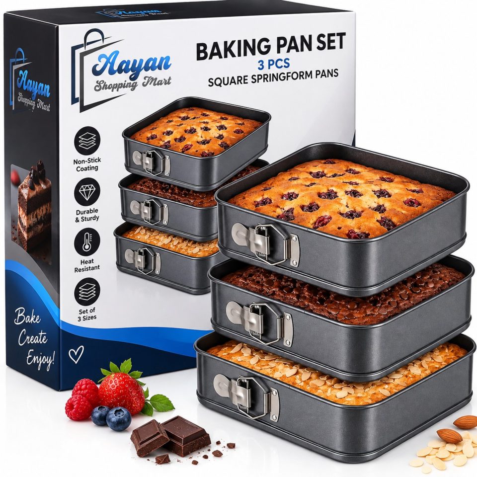 aayan Bakvormen Set Vierkant 28 cm (3 stuks)