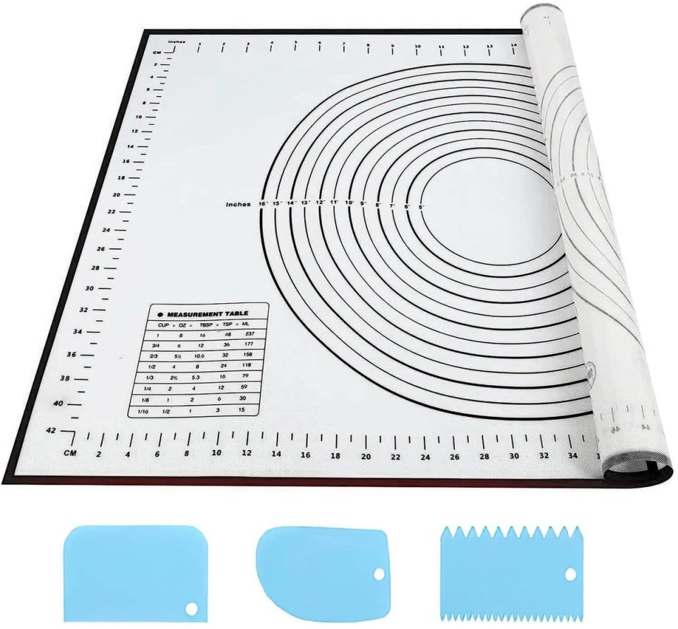 Famanu bakmat Antislip siliconen zwart hittebestendige ondergrond 60 x 40 cm