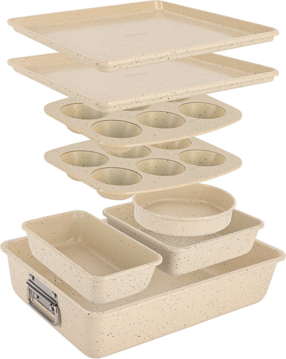 Nutrichef 8-delige Stapelbare Bakvormenset