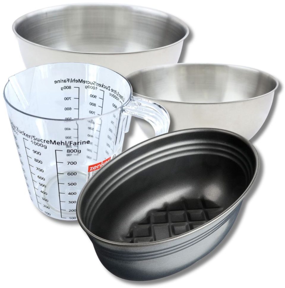 Zenker Bakkerset met ovale broodvorm 2 mengkommen 26 cm