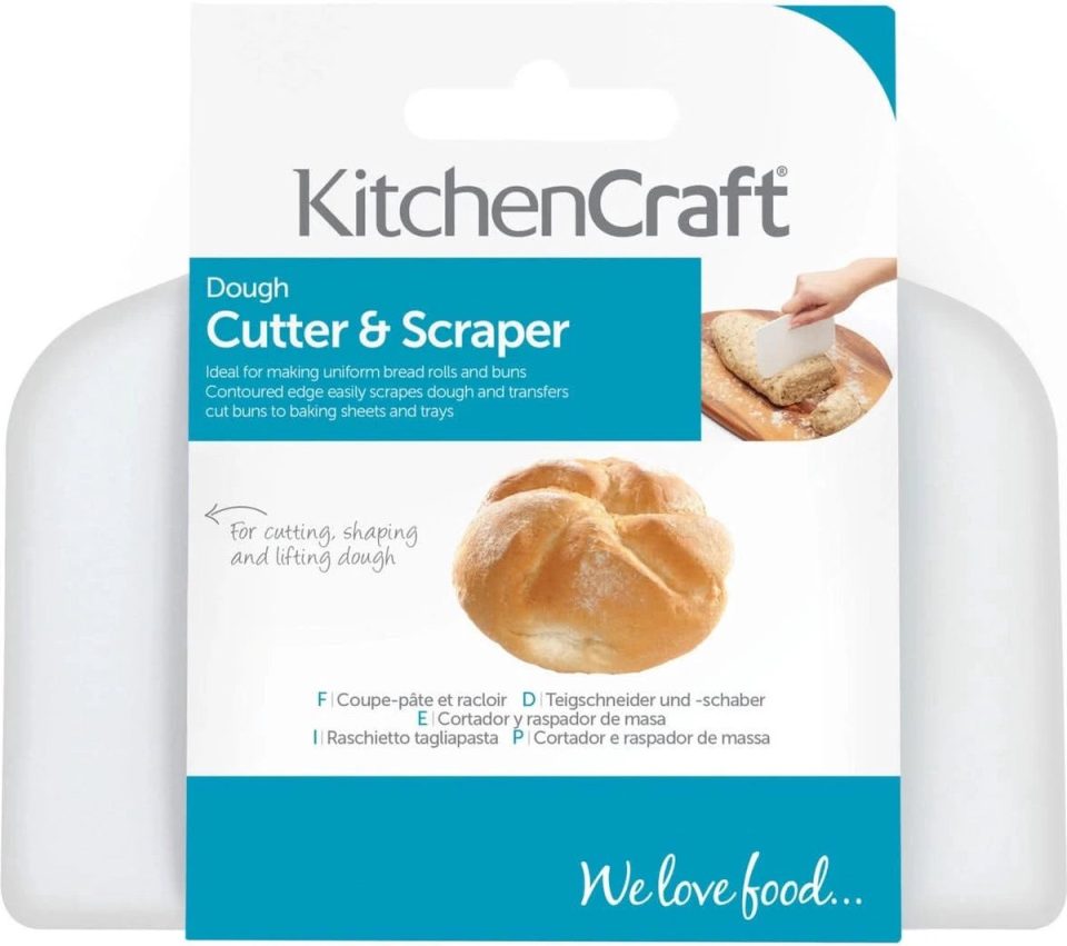 KitchenCraft Deegsnijder En Schraper Wit 13,5 cm