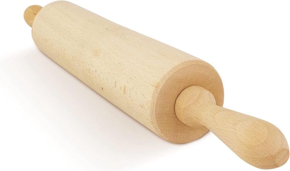 RBV Birkmann deegroller met metalen as gemaakt van 100% beukenhout 43 cm