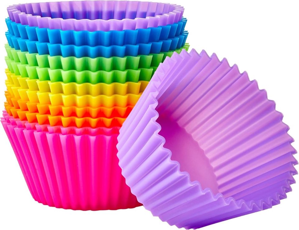 oneay Set van 12 siliconen bakvormpjes