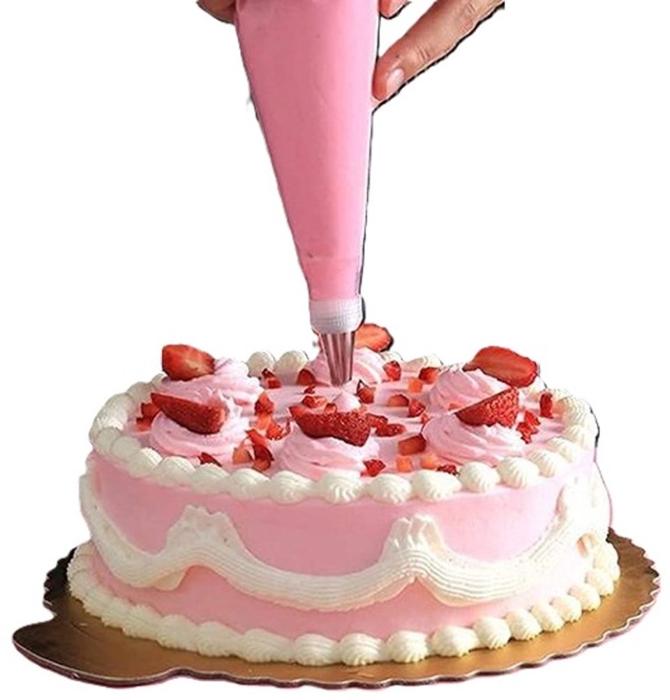 Superdealer spuitzak Met 14 Spuitmondjes Roze