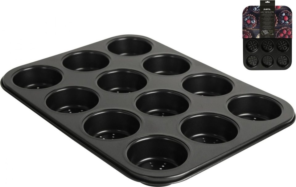 Gusta bakvorm Muffin Geperforeerd 12-vaks