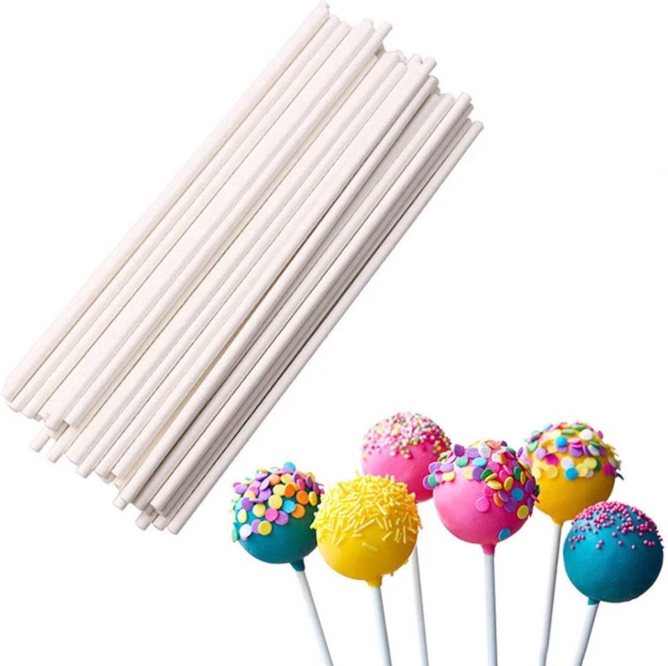 Isred 100X Cakepop Stokjes Set Papieren Lollipop Sticks