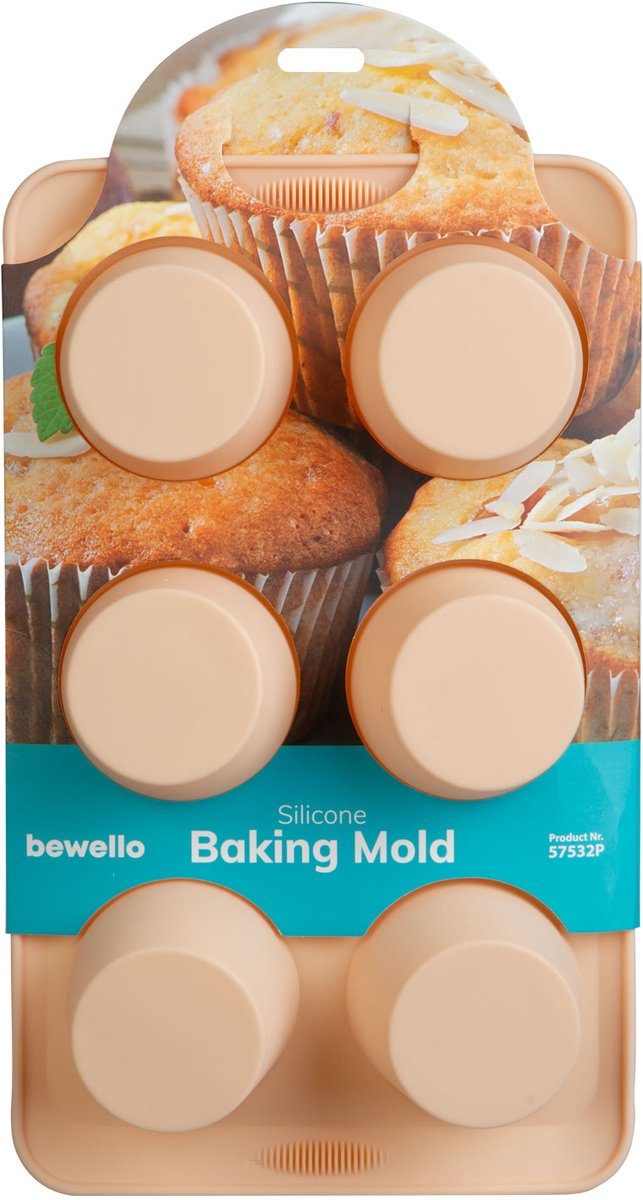 Bewello bakvorm Siliconen Muffin 30 x 18 x 4,2 cm (1 stuks)