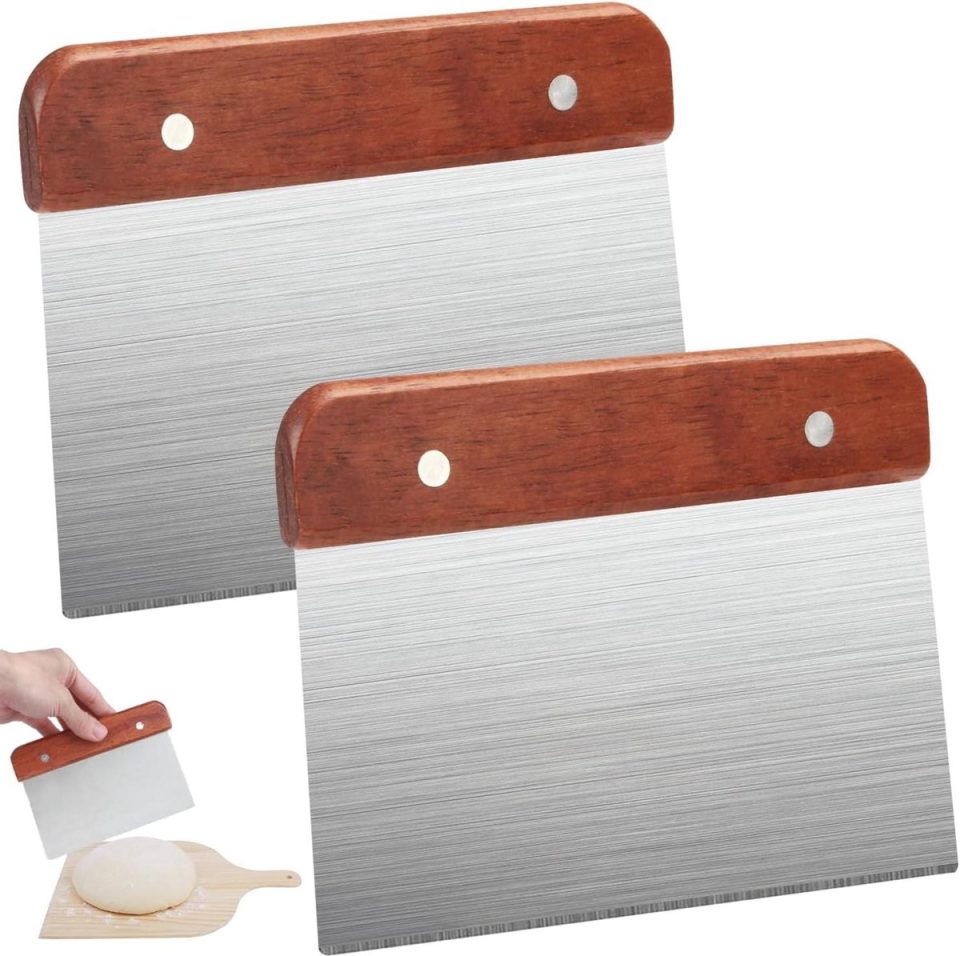 Jhubers goods -Plus Deegschraper roestvrij staal Set van 2 15 cm