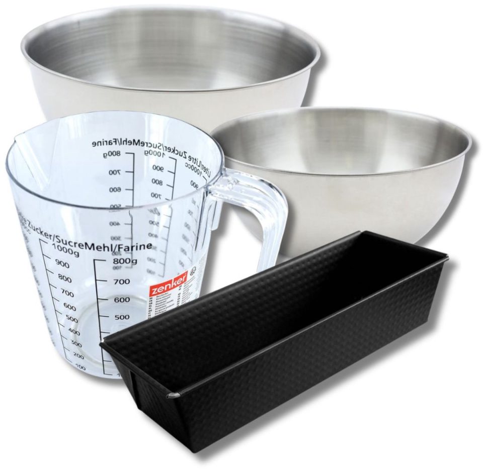 Zenker Bakset met cakevorm 2 mengkommen 25 cm