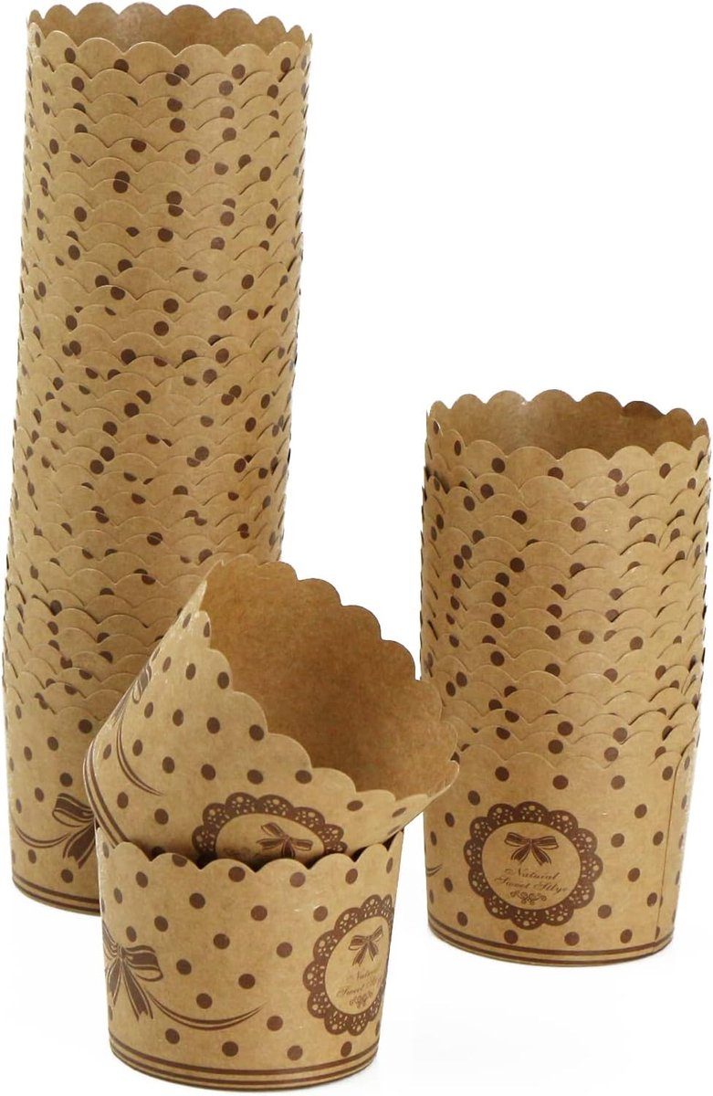 Imperatoris Cupcake vormpjes papier Set van 50 Bruin 177,8 ml