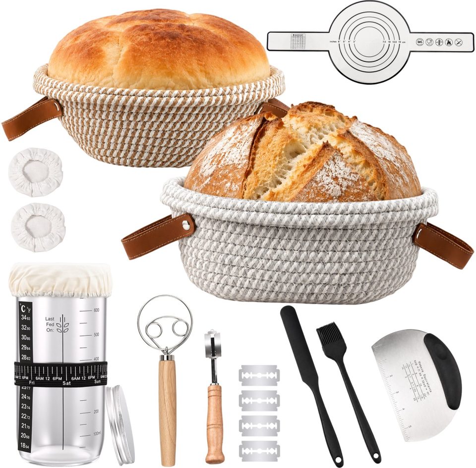 Yelenaro 21-Delige Zuurdesem Starter Set 27 cm 24 cm