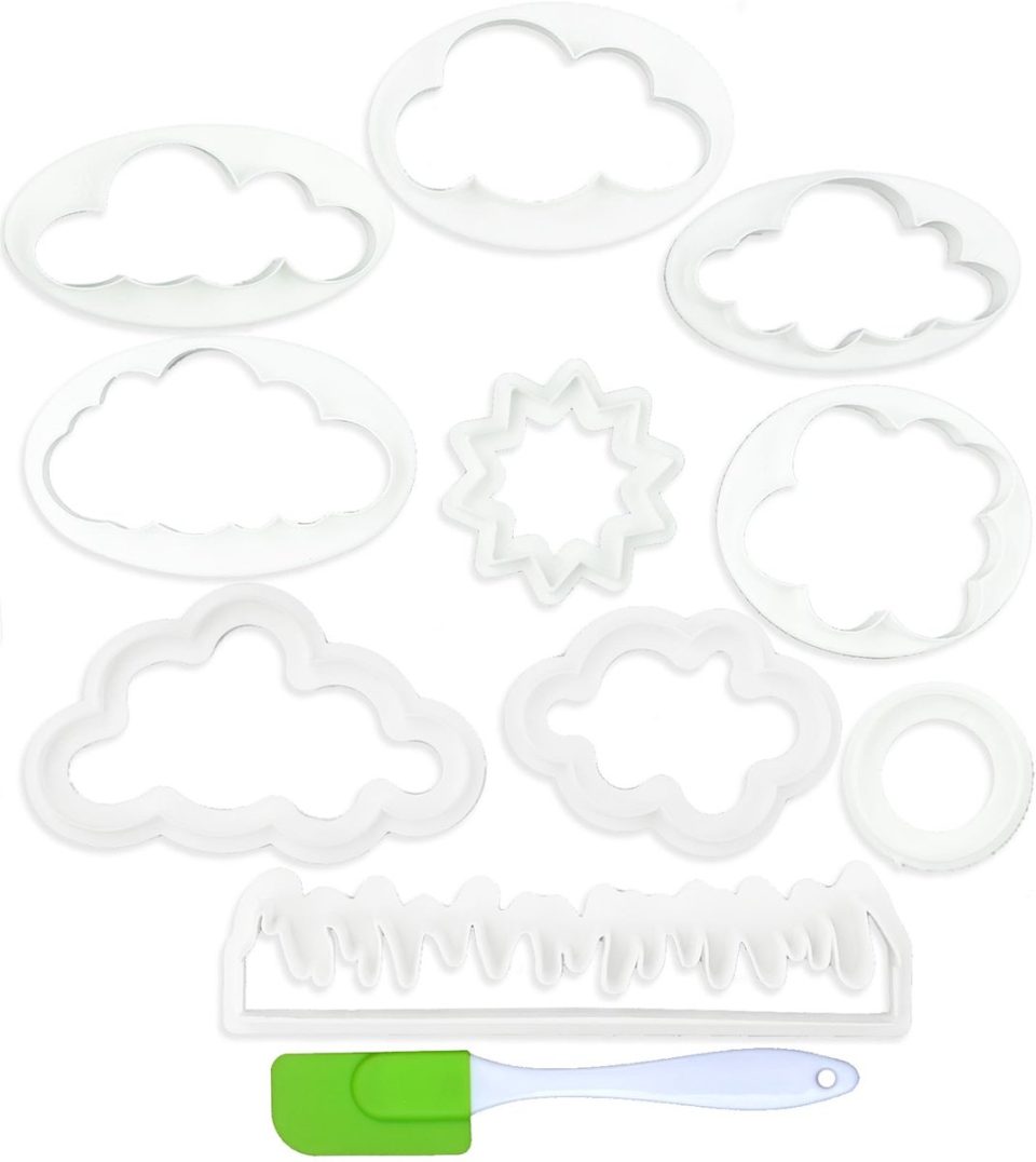 Amandelizabe Pak van 10 wolkenkoekjesvormpjes