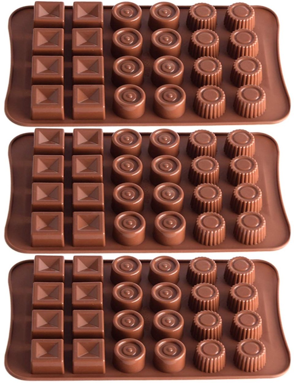 Famanu chocoladevorm Siliconen set van 3