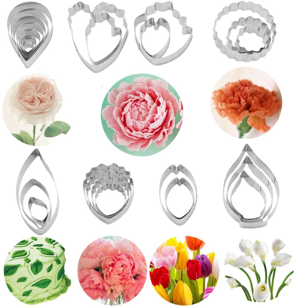 4Urneed Bloemenfondant uitstekerset met 4 ballen (26 stuks)