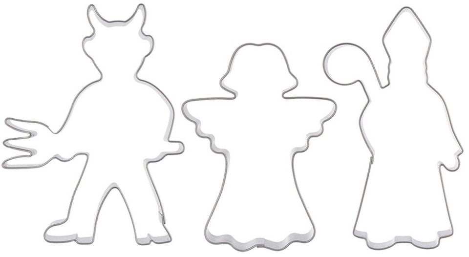 Orion Koekjessnijders Edelstaal Duivel Kerstman Engel (3 stuks)