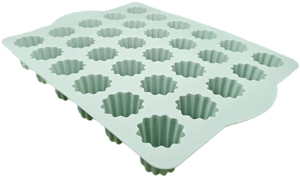 Siliconen pro bakvorm Cannelés siliconen 30 Vormen Groen 30,6 x 23,2 x 4 cm