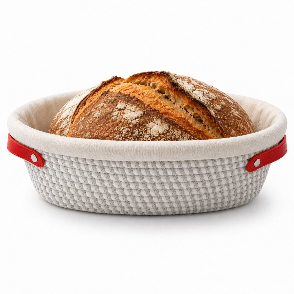Bangosa rijsmand Ovaal Grijs Wit 26 cm 900 g