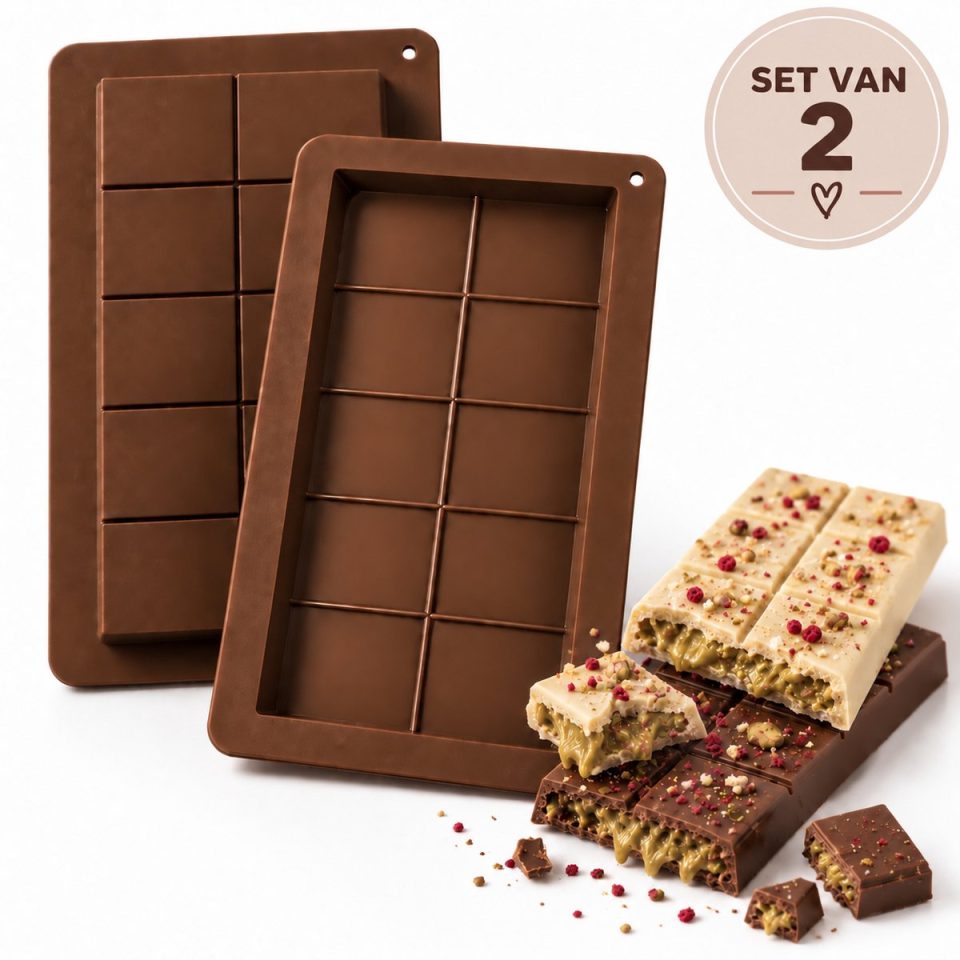 Lynn's chocolade Siliconen bakvorm Set van 2