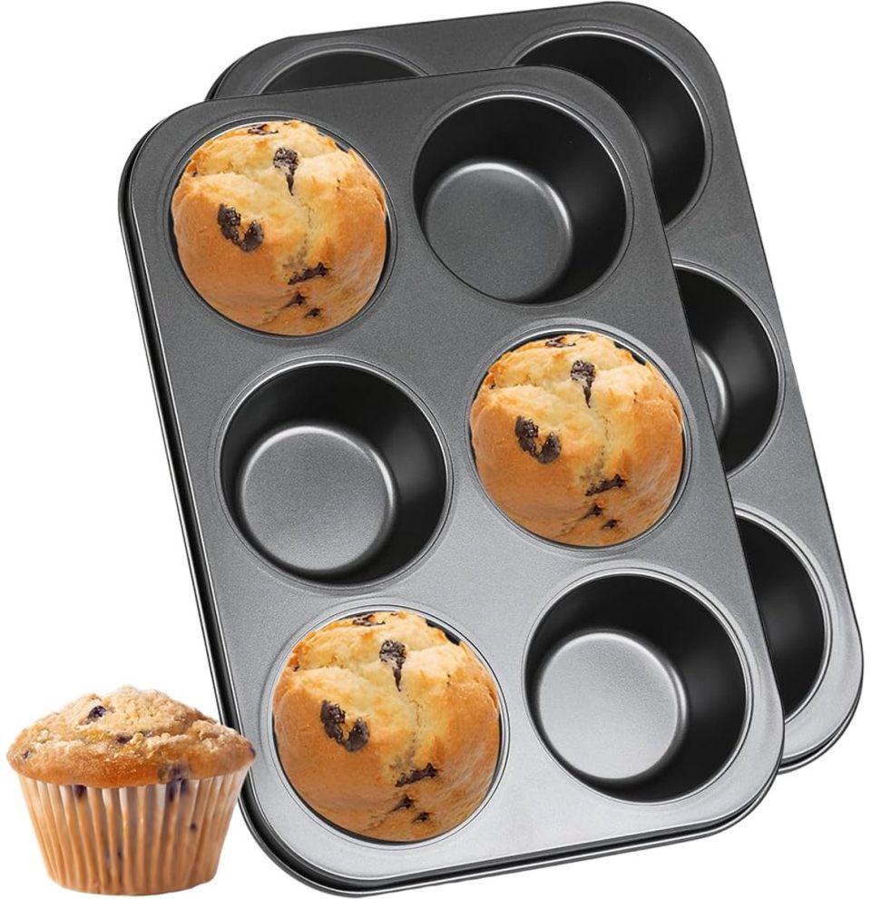 Famanu muffinvorm set van met 6 bakplaten 26 x 18 x 3 cm (2 stuks)