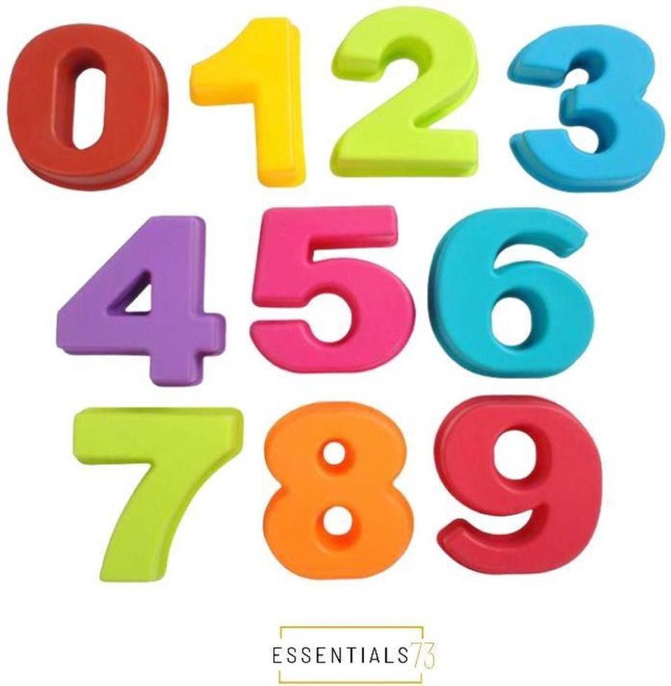 Essentials73 bakvorm Siliconen bakvormen cijfer set 9-delig 9 x 6,5 x 2,5 cm